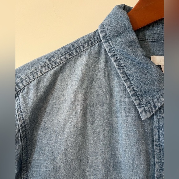 Chico’s Denim 3/4 Roll-up Sleeve Button Down Shirt Women’s Size Large - Picture 8 of 16